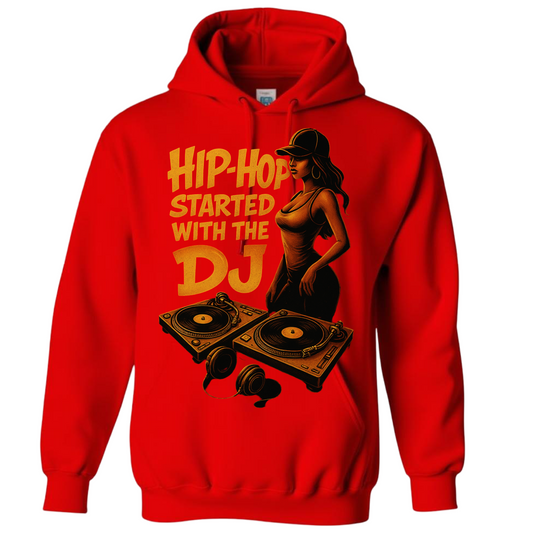 Red Hip-Hop Hoodie